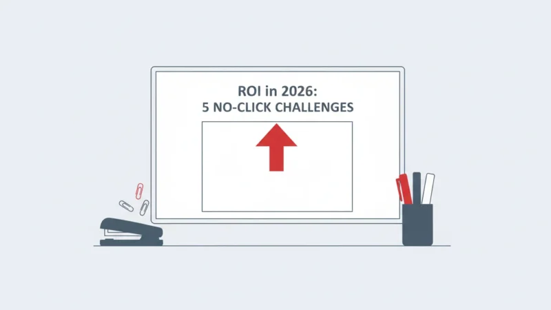 ROI in 2026: Marketers Face 5 No-Click Challenges